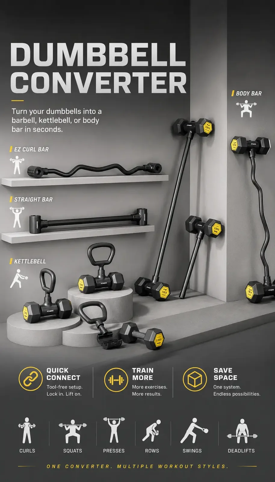 SUUPKOL dumbbell converter system